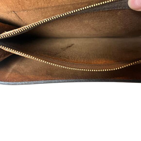 Vintage Gary's Of California Brown Leather Clutch Envelope Bag Wallet - Picture 9 of 16